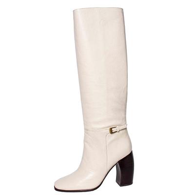 Tory Burch Size 8.5 Cream Knee-High Leather Boots