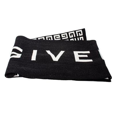 Givenchy Black Wool & Cashmere Scarf