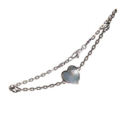 Gucci Silver & Blue Heart Bracelet 