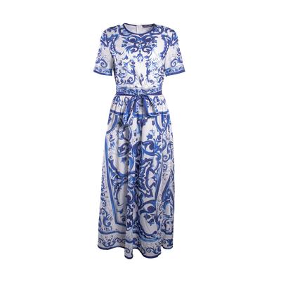 Dolce & Gabbana Size Large Blue Maxi Dress 