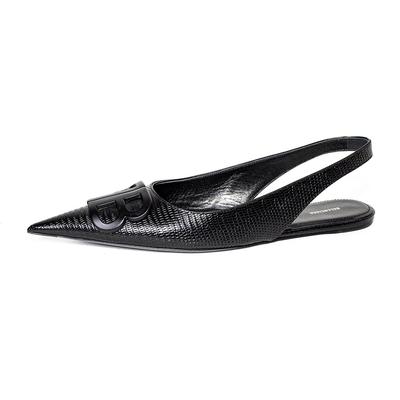 Balenciaga Size 38 Black Python Shoes