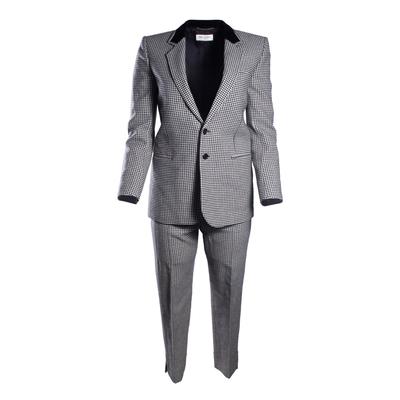 Saint Laurent Size 36 Houndstooth 2 Piece Suit 