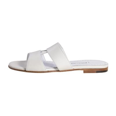 Manolo Blahnik Size 36 White Sandals