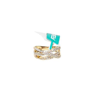  Effy Size 7 14K Yellow Gold Crossover Ring