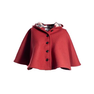 Designer Kids Burberry Size Large Red Poncho Coat 