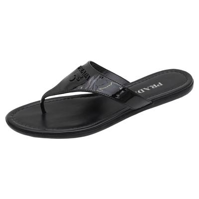 Prada Size 37.5 Black Sandals