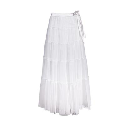 Love Shack Fancy Size 6 Tiered White Skirt