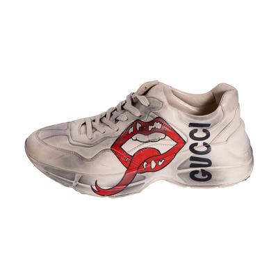 Gucci Size 39 Off White Lips Sneakers 
