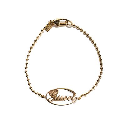 Gucci Gold 750 Logo Bracelet