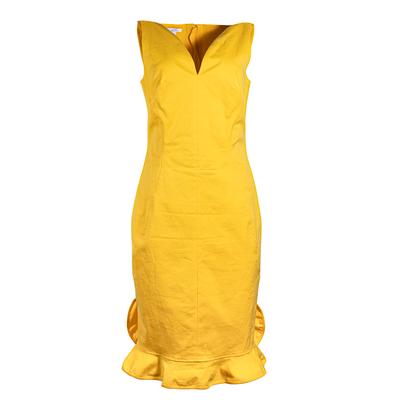 Oscar De La Renta Size 8 Yellow Dress