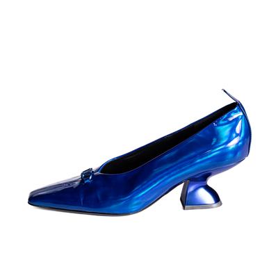 Salvatore Ferragmo Size 8.5 Blue Iridescent Heels