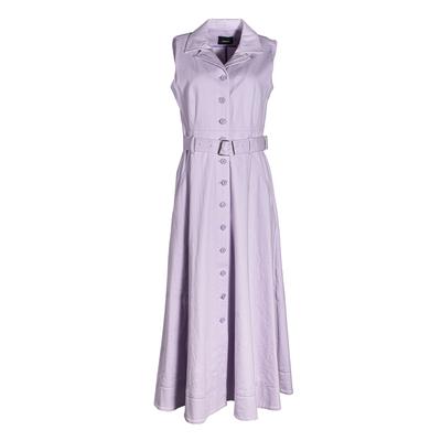 Akris Size 8 Purple Button Down Dress