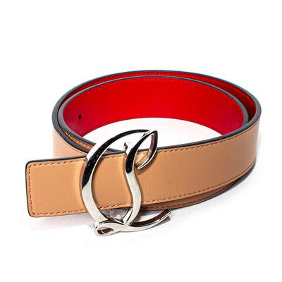 New Christian Louboutin Size 80/32 Pink Leather Belt