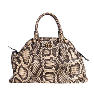 Gucci Tan Python Leather Handbag