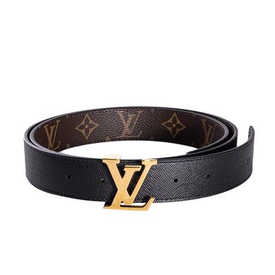 Louis Vuitton Brown & Black Reversible Logo Belt