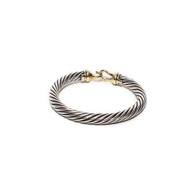 David Yurman 14K Gold Silver Cable Bracelet