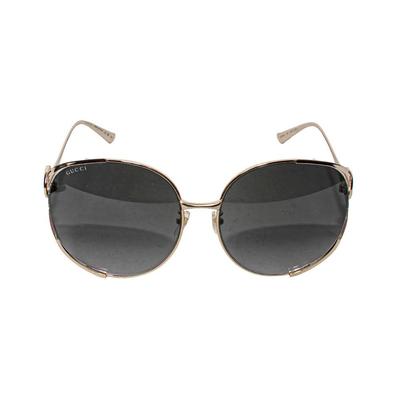 Gucci Gold Oversized Oval Sunglasses
