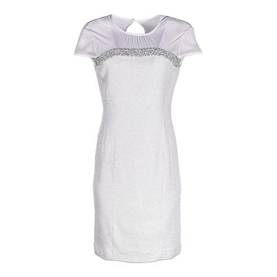 St. John Size 8 White Beaded Dress