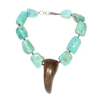 Chunky Turquoise Claw Necklace