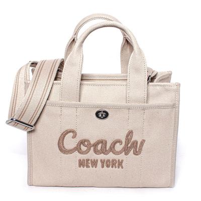  Coach Size Small Beige Canvas Tote Bag