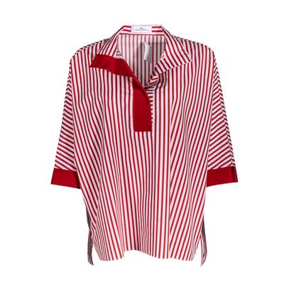 Carolina Herrera Size XS Red Striped Shirt