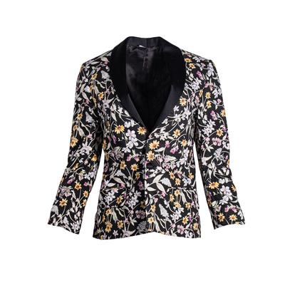 R13 Size Small Black Floral Jacket