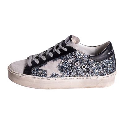 Golden Goose Size 39 Silver Glitter Sneakers