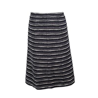 Chanel Size 38 Black Striped Skirt