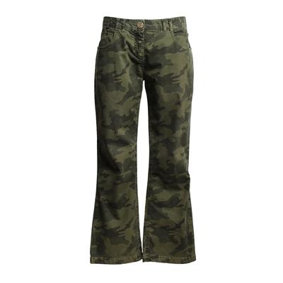 Balmain Size 40 Camouflage Kick-Flare Pants