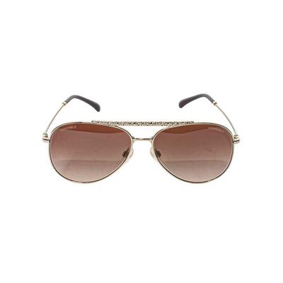 Chanel Brown Aviator Sunglasses