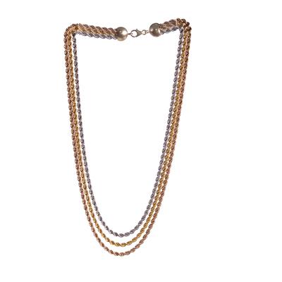 Milros 14k Gold 3 Strand Necklace