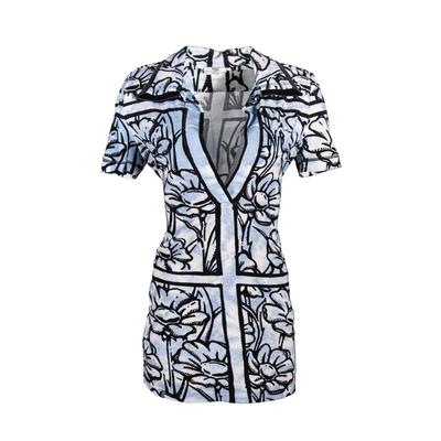 Fendi Size 42 Blue Joshua Vides Terry Cloth Dress