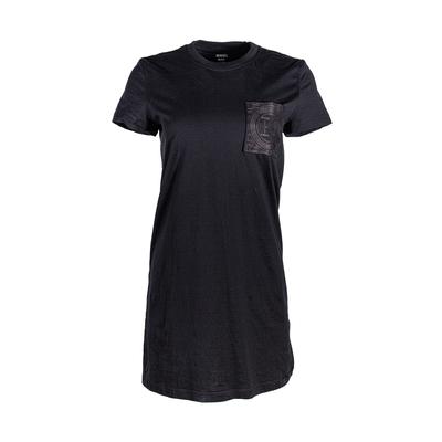Hermes Size 38 Black H Embossed Pocket T-shirt Dress