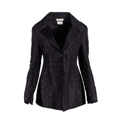 Bottega Veneta Size 42 Black Woven Jacket