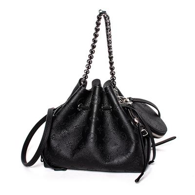 Louis Vuitton Black Mahina Bella Bucket Crossbody Bag