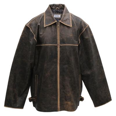 WORN Size Large Distressed Leather Jacket