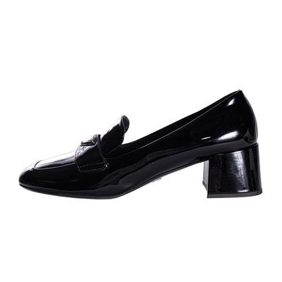Prada Size 42 Black Patent Leather Loafer