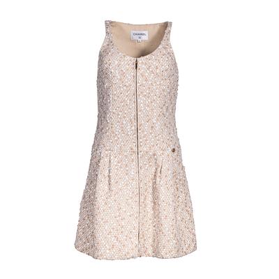 Chanel Size 36 Tan Short Sequin Dress