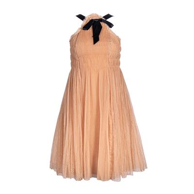 Chanel Size 36 Orange Bow Tulle Dress